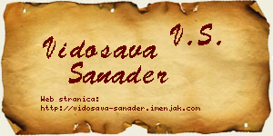 Vidosava Sanader vizit kartica